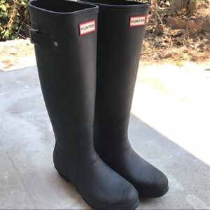 Matte Black Hunter Rain Boots